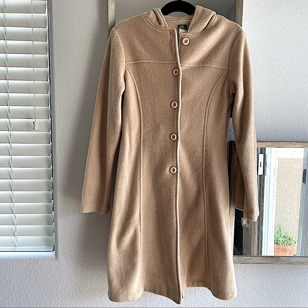Teddy Bear Mid Length Hooded Jacket